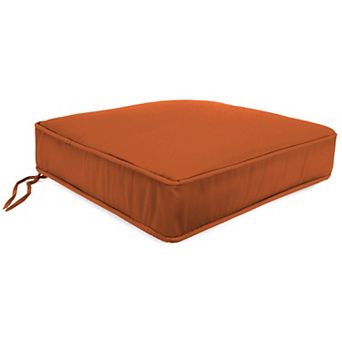 Jordan Manufacturing Sunbrella Canvas Regatta Rectangular Boxed Edge Outdoor Deep Seat Cushion