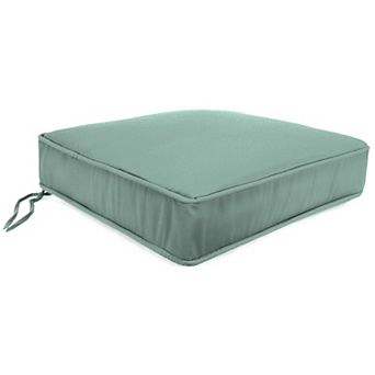 Jordan Manufacturing Sunbrella Canvas Regatta Rectangular Boxed Edge Outdoor Deep Seat Cushion