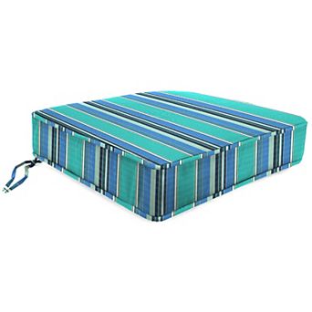 Jordan Manufacturing Sunbrella Canvas Regatta Rectangular Boxed Edge Outdoor Deep Seat Cushion