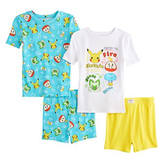 Boys 4-10 Nintendo Pokemon 4 pc Pajama Tops & Pajama Shorts Set
