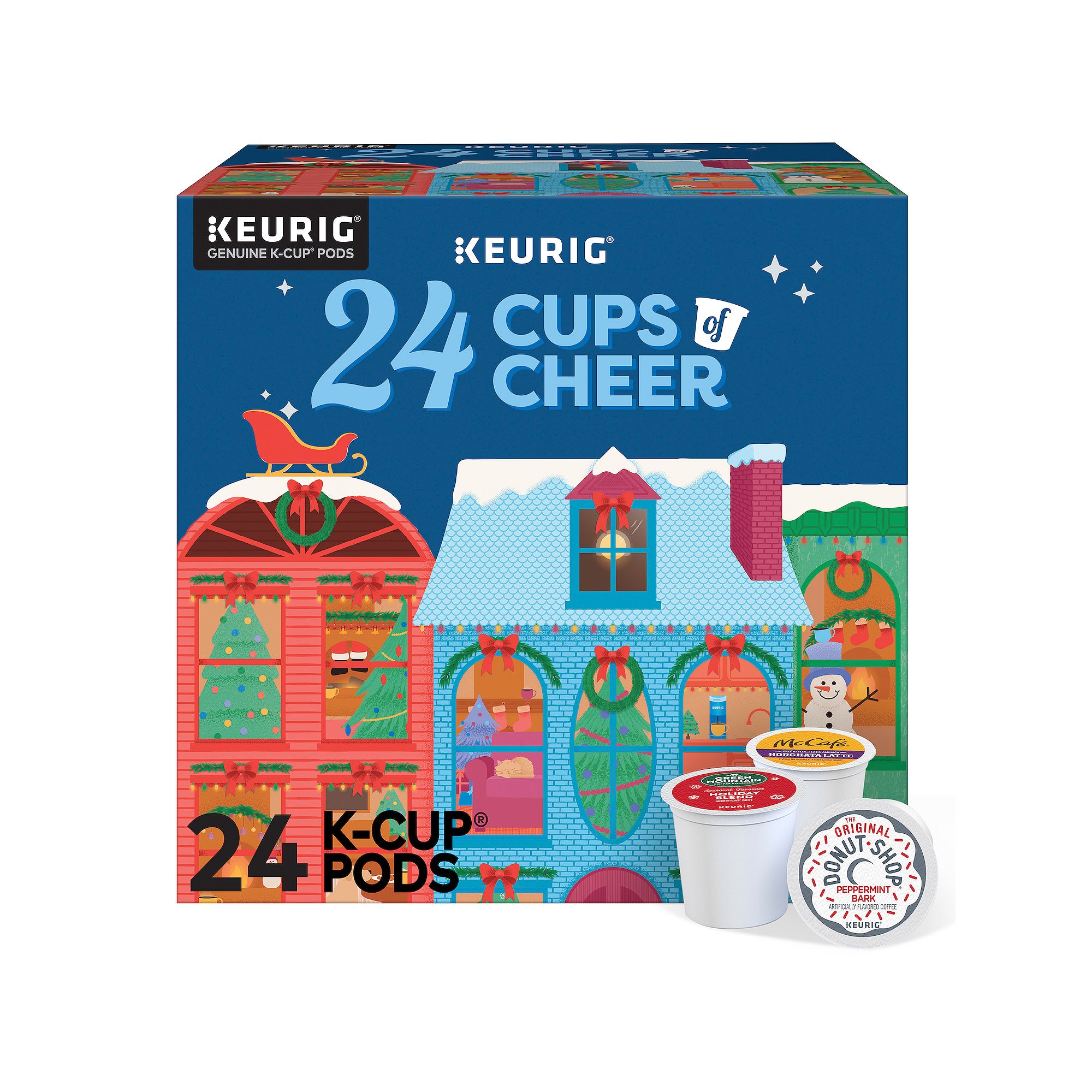 Keurig 24 Cups of Cheer 2024 Advent Calendar Variety Pack, Single Serve Keu