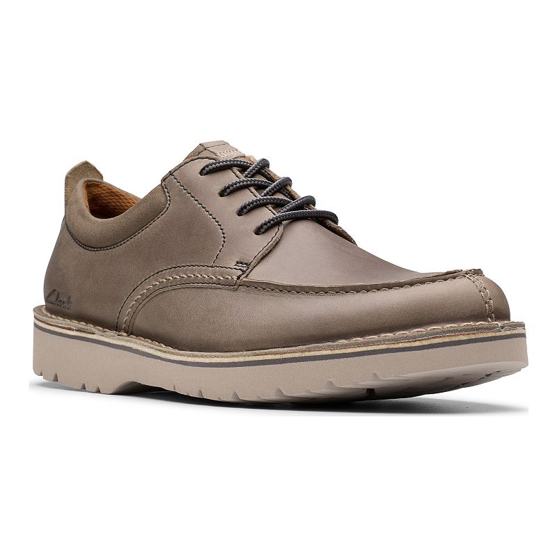 Clarks® Eastridge Moc Men's Leather Shoes, Size: 13, Gray