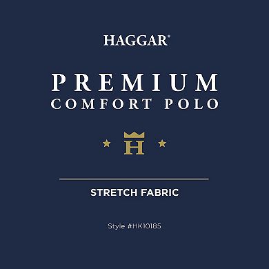 Men's Haggar® Premium Comfort Quarter Zip Jacquard Polo