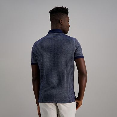 Men's Haggar® Premium Comfort Quarter Zip Jacquard Polo