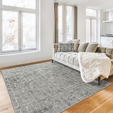 Gertmenian Trevi Zalo Interlinked Linework Area Rug