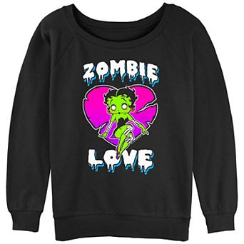 Juniors' Betty Boop Zombie Love Graphic Pullover