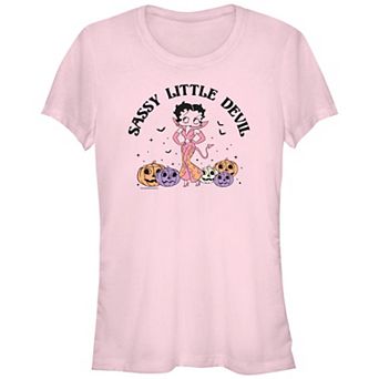 Juniors' Betty Boop Sassy Little Devil Fitted Graphic Tee