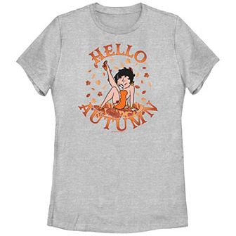 Juniors' Betty Boop Hello Autumn Graphic Tee