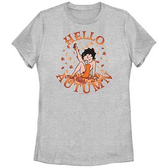 Juniors' Betty Boop Hello Autumn Graphic Tee