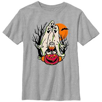 Disney's Hundred Donald Duck Scared Of Ghosts Boys 8-20 Graphic Tee