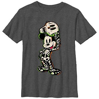 Disney's Hundred Mickey Mouse Skeleton Costume Boys 8-20 Graphic Tee