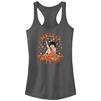 Juniors' Betty Boop Hello Autumn Racerback Tank Top