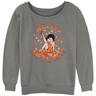 Juniors' Betty Boop Hello Autumn Graphic Pullover