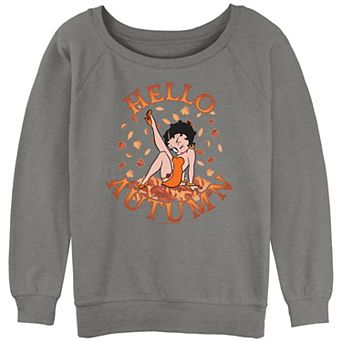 Juniors' Betty Boop Hello Autumn Graphic Pullover