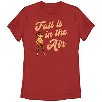 Juniors' Betty Boop Fall Is In The Air Graphic Tee