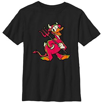Disney's Hundred Donald Duck Devil Costume Boys 8-20 Graphic Tee