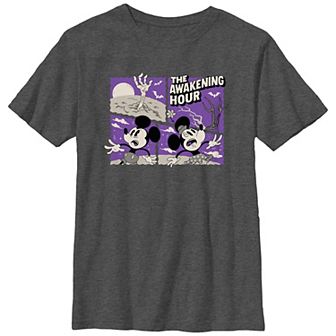 Disney's Mickey Mouse And Minnie Scared Undead Awakening Boys 8-20 Graphic Tee
