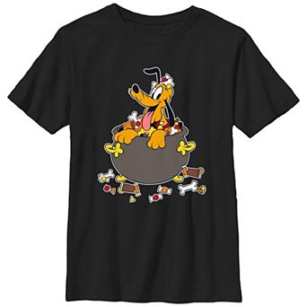 Disney's Mickey Mouse Pluto Enjoying Candies Boys 8-20 Graphic Tee