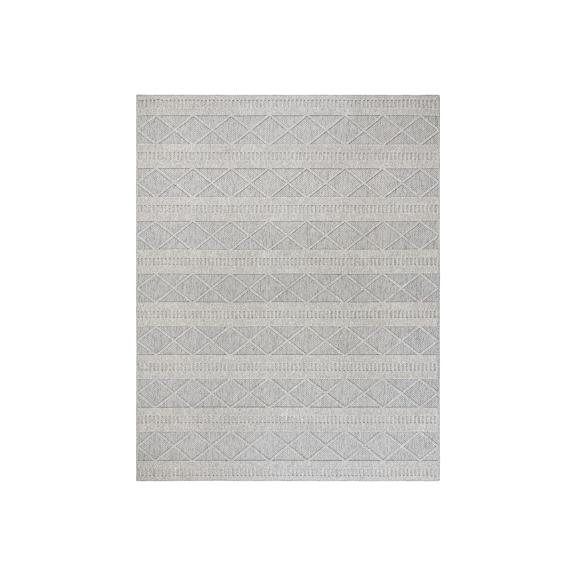 Gertmenian Malini Brindi Argyle Striped Area Rug, Gray