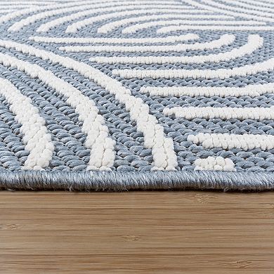 Gertmenian Malini Cyrci Interlinked Wavy Design Area Rug