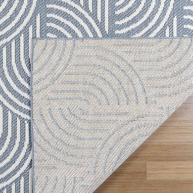 Gertmenian Malini Cyrci Interlinked Wavy Design Area Rug