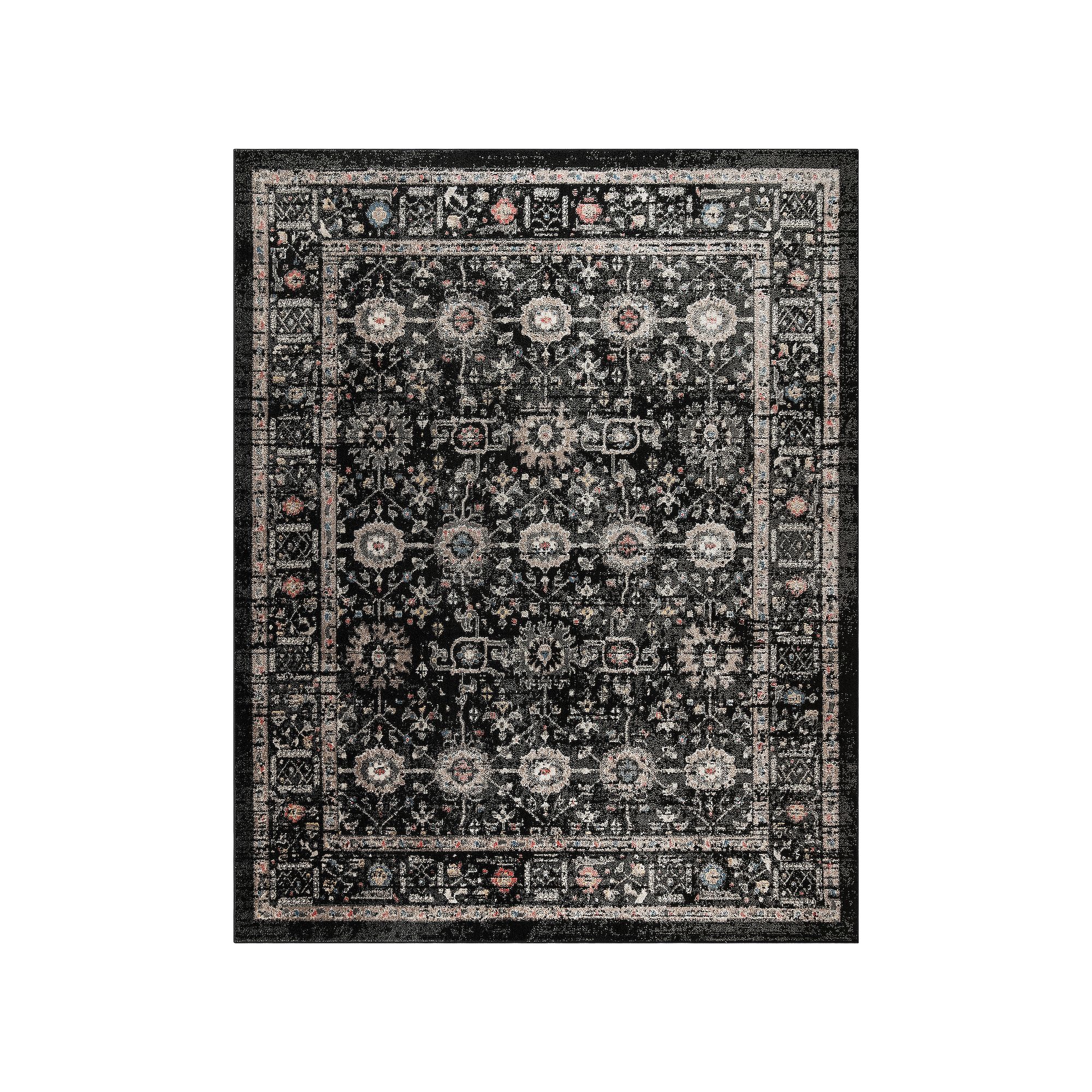 Gertmenian Heirloom Dov Bohemian Medallion Area Rug, Black