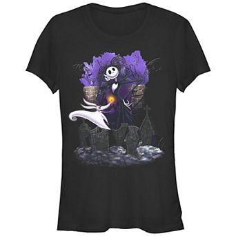 Disney's The Nightmare Before Christmas Jack Skellington Graveyard Buddies Juniors' Fitted Graphic Tee