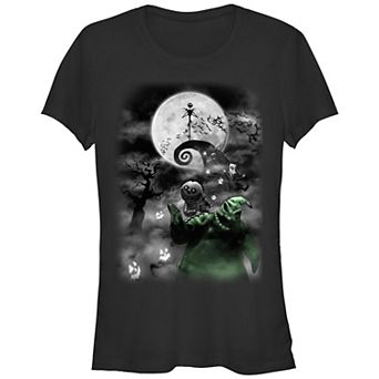 Disney's The Nightmare Before Christmas Scary Night Juniors' Fitted Graphic Tee