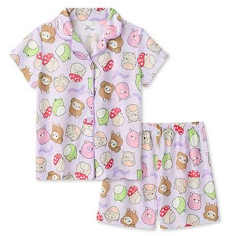 Girls 6-12 Squishmallow Pajama Top & Pajama Shorts Sleep Set