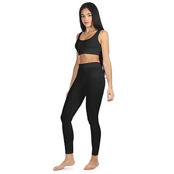 Women's Ribbed Leggings With Wide Waistband