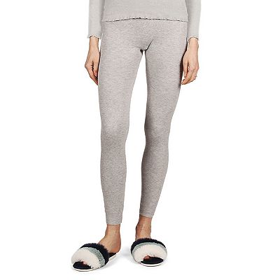 MeMoi Women s 100 Cotton Pointelle Rib Knit Seamless Leggings Black