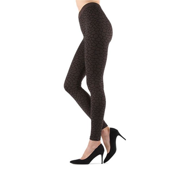 MEMOI Women s Gobi Unique Mudcrack Snakeskin Leggings