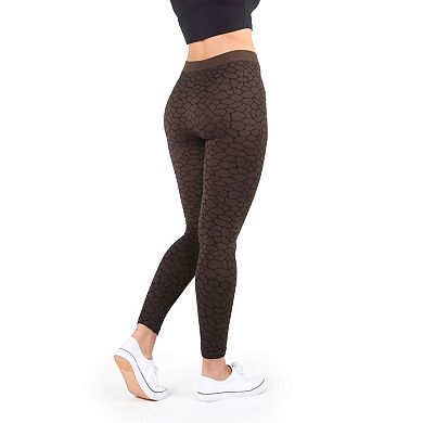 Gobi Unique Mudcrack Snakeskin Cotton Blend Leggings