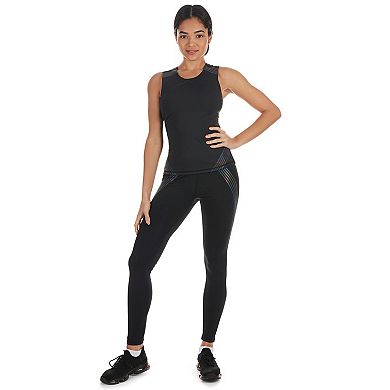 Women's Reflective Rainbow Slim-fit High-waist Shaping Performance Leggings
