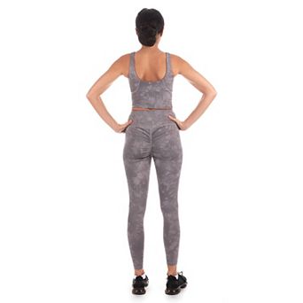 Tie Dye Print Scrunch Booty Stitch Athletic Legging