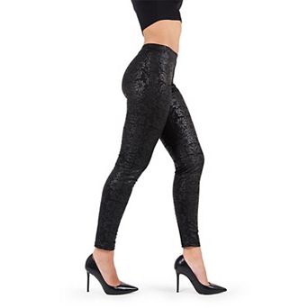 Chic & Elegant Glossy Floral Ornate Damask Leggings