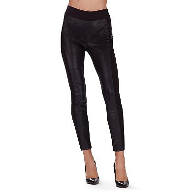 Marea Chic Faux Leather Cotton Blend Fashion Leggings