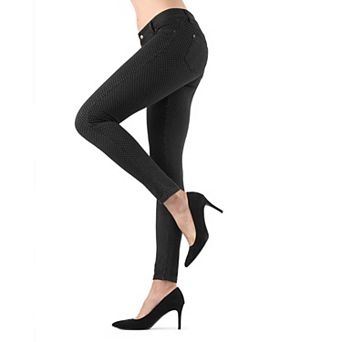 Tochka Dotted Cotton Blend Jean Leggings