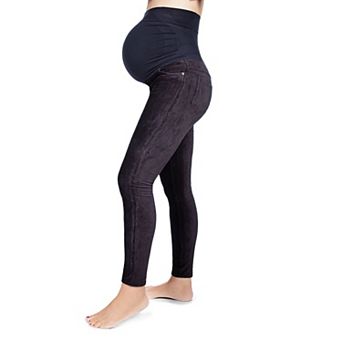 Women's Corduroy Back Boning Support Maternity Leggings
