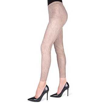 Women's Snodato Marbled Leather Look Leggings