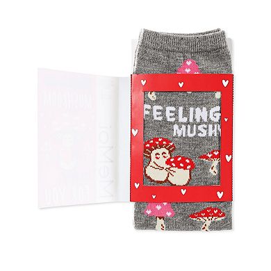 Feeling Mushy Greeting Card Crew Socks