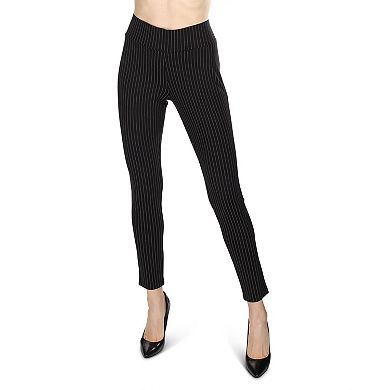 Women's Pinstripe High-waist Straight Leg Shaping Leggings