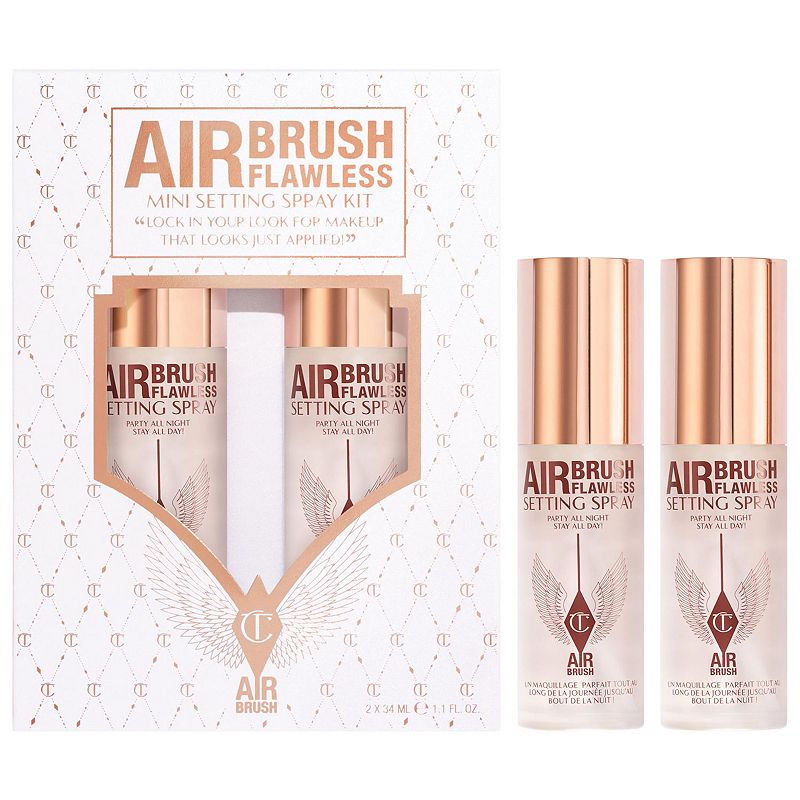 Charlotte Tilbury Mini Airbrush Flawless Setting Spray Duo Set with Limited Edition White Tea of Bali, None