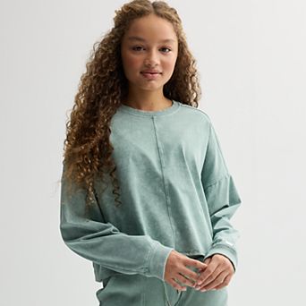 Girls 7-20 Limited Too Washed Ribbed Crewneck