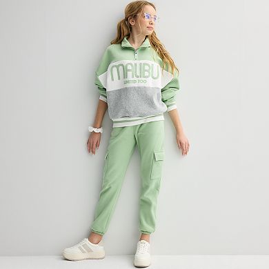Girls 7-20 Limited Too Colorblock Quarter Zip