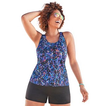 Swimsuits for All Women's Chlorine Resistant Racerback Tankini Top
