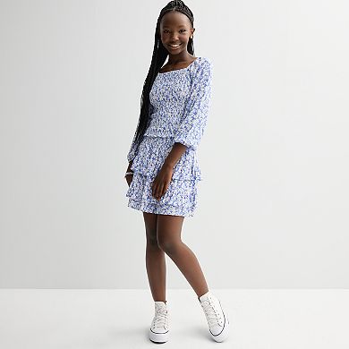 Girls 7-20 Limited Too Smocked Tiered Skort