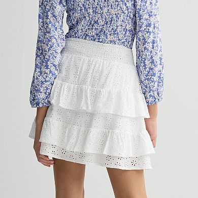 Girls 7-20 Limited Too Eyelet Tiered Skort