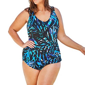 Swim 365 Women's Plus Size Sarong Swimsuit