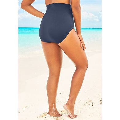 Swim 365 Women's Plus Size High-waist Swim Brief With Tummy Control